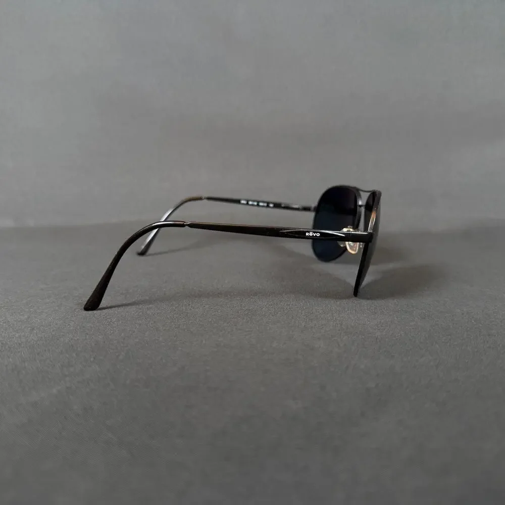Revo 3052 001/J3 59-13-135 Black Metal Polarized Aviator Sunglasses